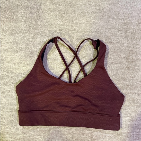 Zyia Active Other - Crisscross Back Sports Bra in Burgundy